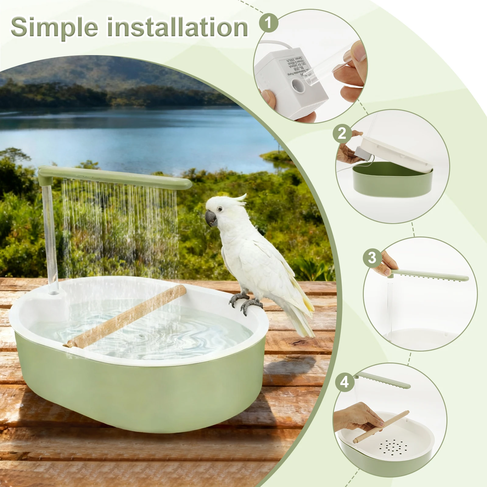Parrot Automatic Bird Bath Tub - Pet Supplies Plus 评论和价格