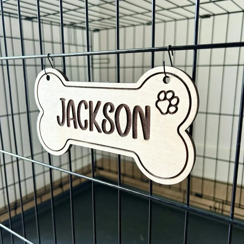 5PCS Custom Wooden Dog Tag - P - Pet Supplies Us 评论和价格