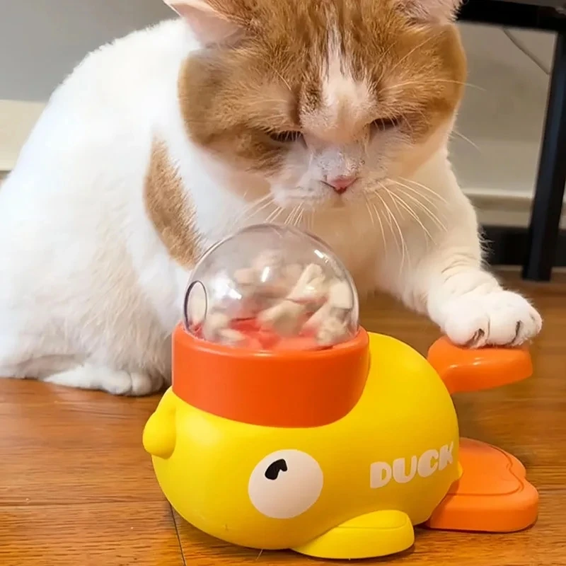 Yellow Duck-Shaped Interactive - Interactive Cat Toy 评论和价格