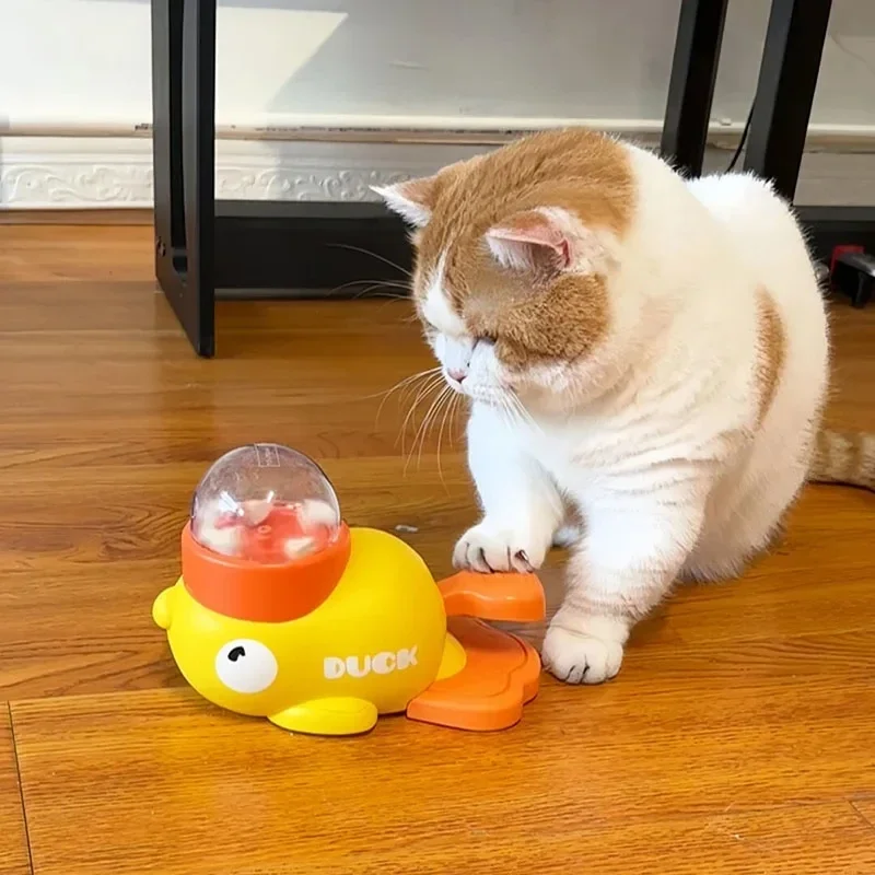 Yellow Duck-Shaped Interactive - Interactive Cat Toy 评论和价格