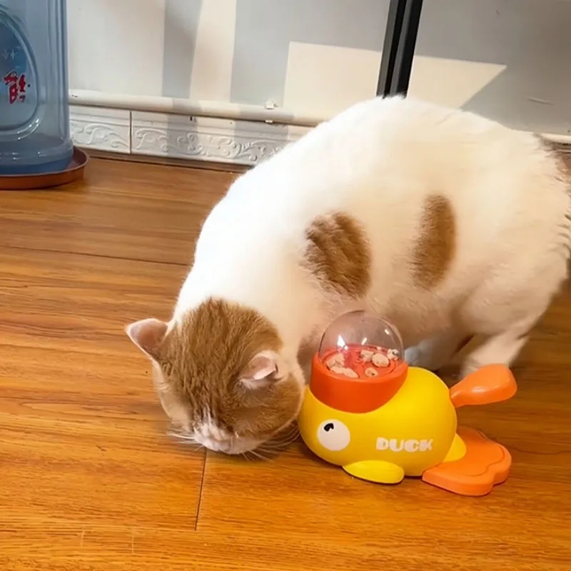 Yellow Duck-Shaped Interactive - Interactive Cat Toy 评论和价格