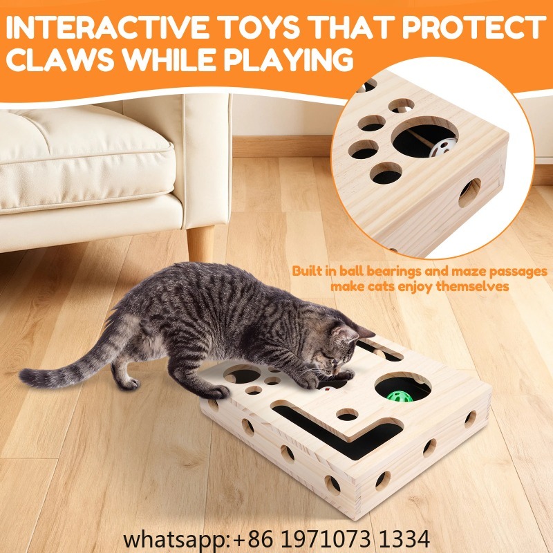 Cat Nail File Box Toy with Bel - Interactive Cat Toy 评论和价格