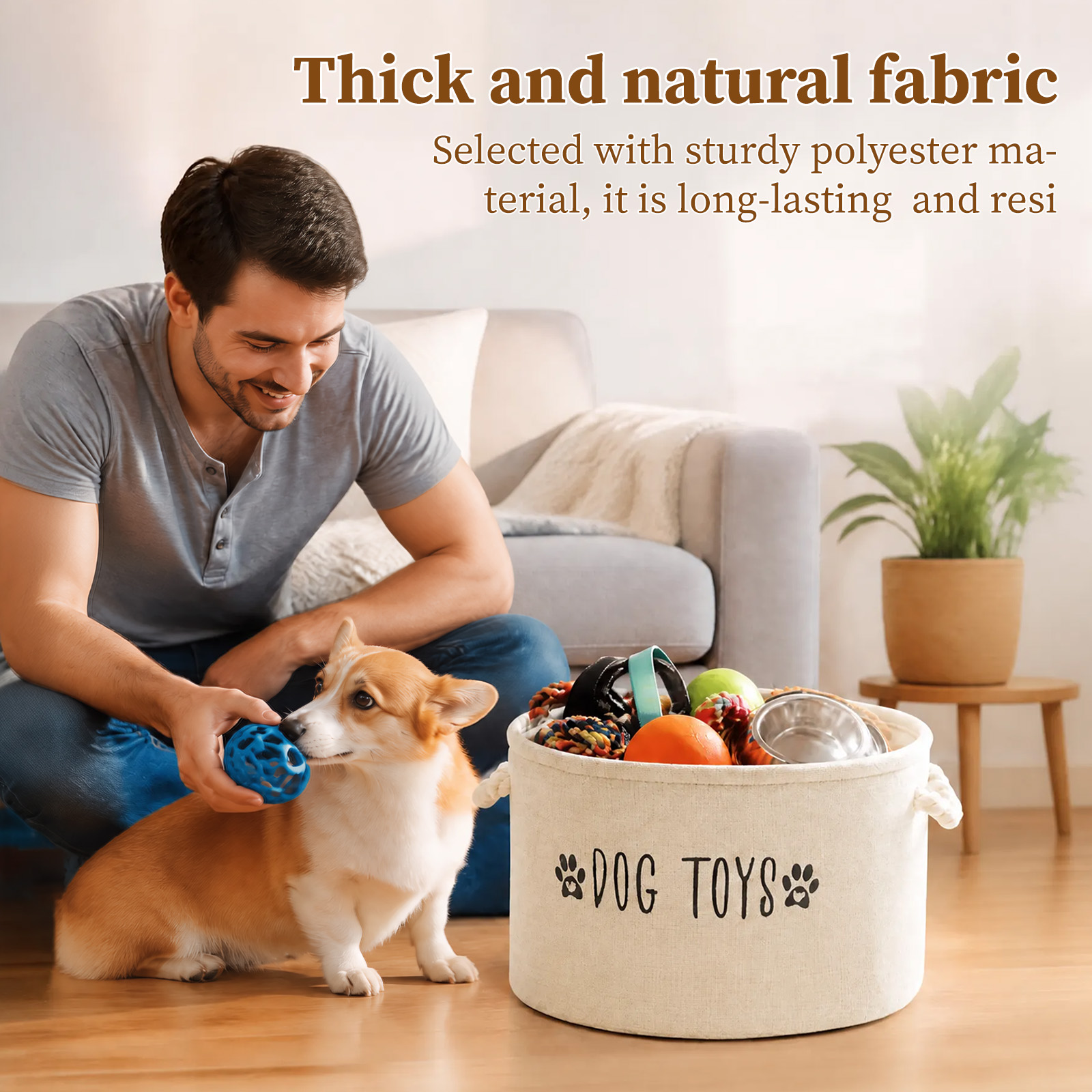 Pet Toy Storage Basket Dog Cat - Pet Supplies Plus 评论和价格