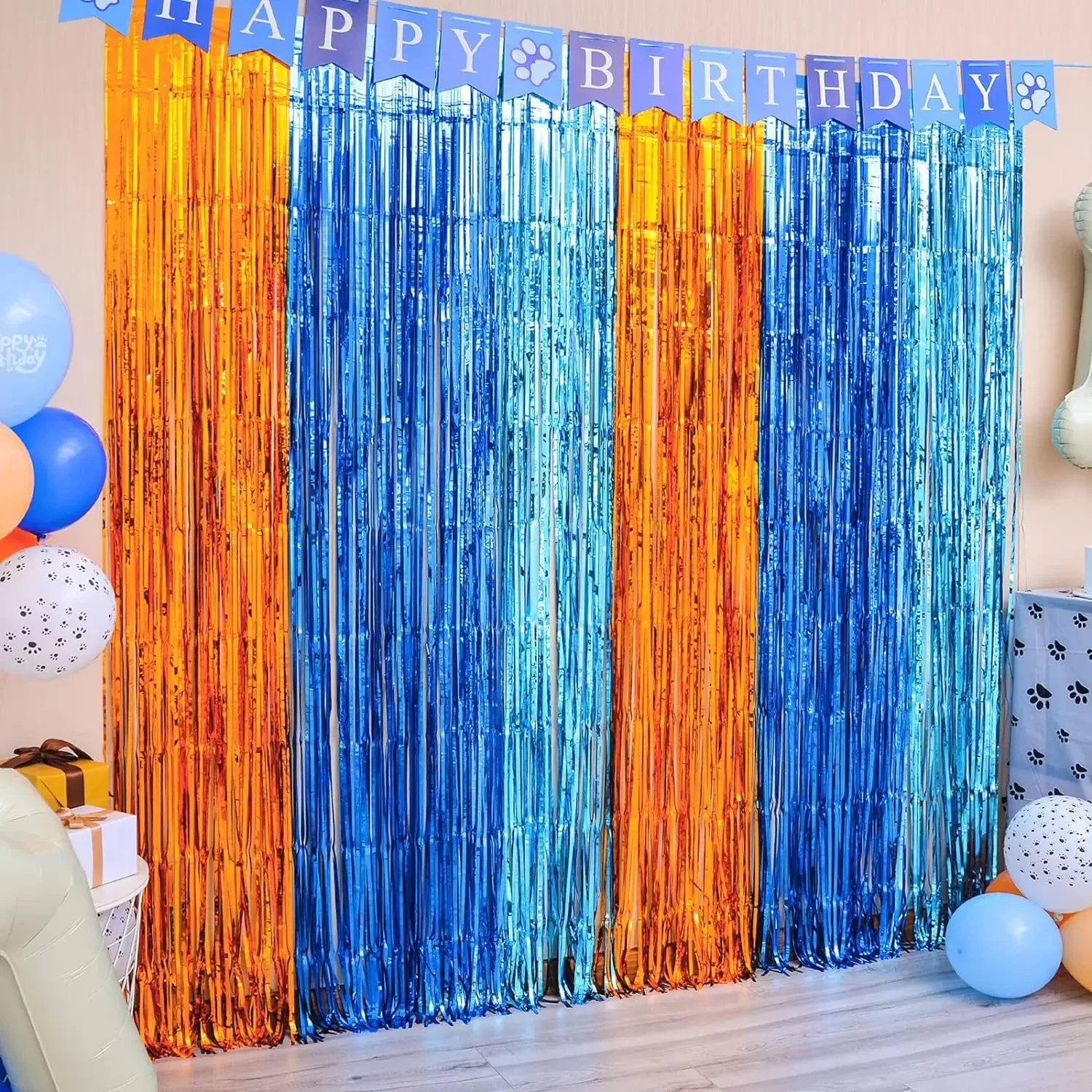 Orange Blue Dog Foil Fringe Cu - Pet Supplies Nz 评论和价格