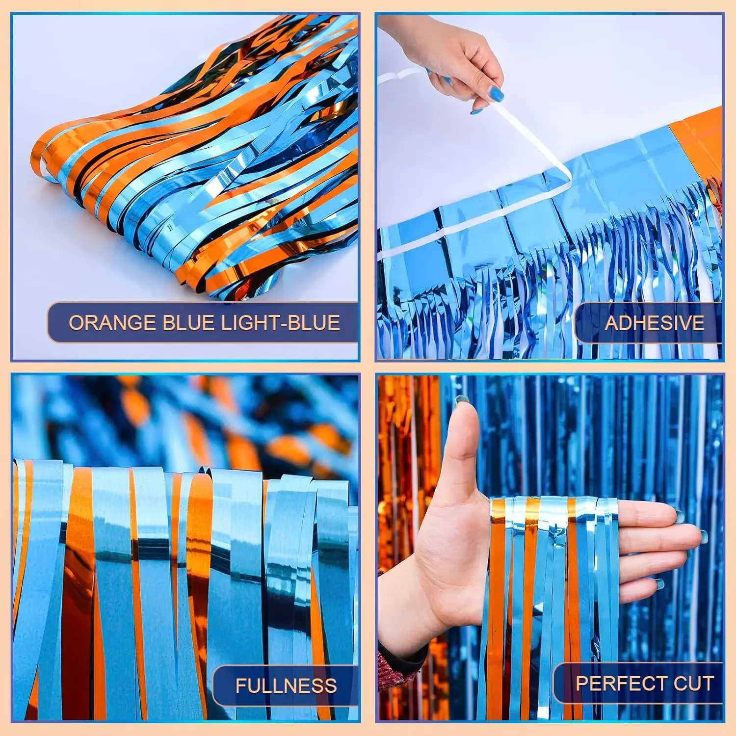 Orange Blue Dog Foil Fringe Cu - Pet Supplies Nz 评论和价格
